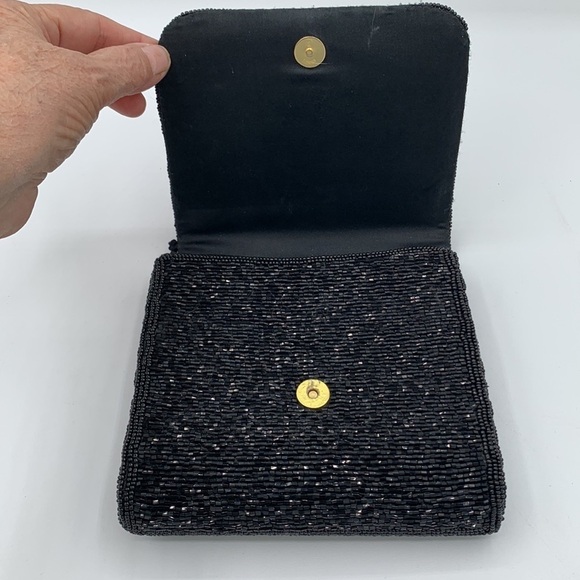 Small Vintage Beaded Clutch, no strap, good condition, unbranded - Picture 2 of 6